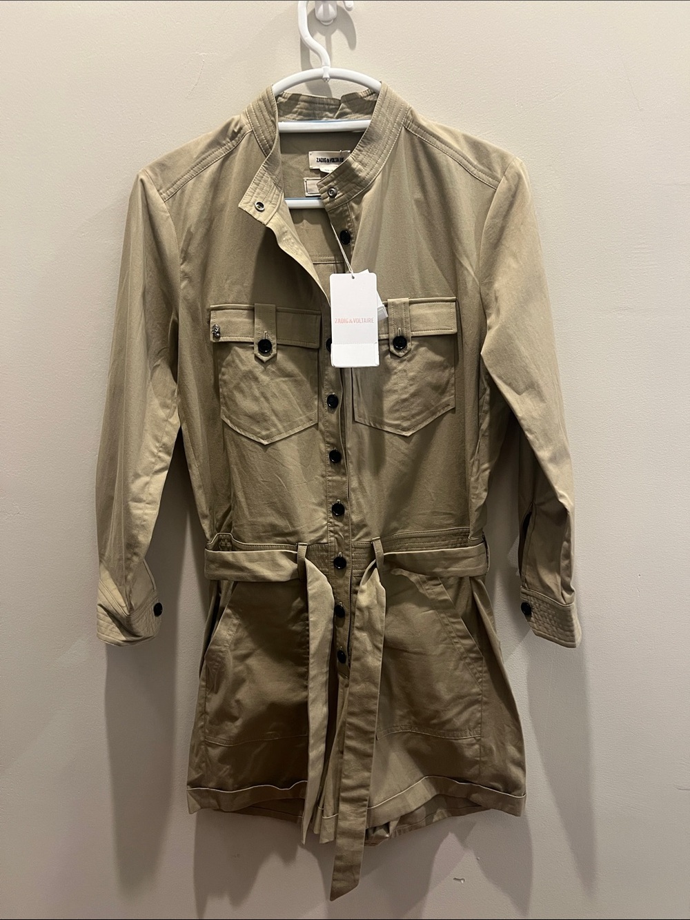 ZADIG & VOLTAIRE Utility Tie-Waist Romper - Women XS